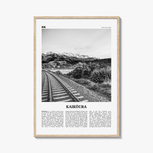 Kaikoura Print Black and White, Kaikōura Wall Art, Kaikōura Poster, Kaikōura Photo, Kaikōura Wall Décor, Kaikōura Map, New Zealand