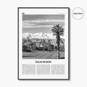Palm Desert Poster Print Black and White, California Travel Wall Art, Palm Springs Decor image 9
