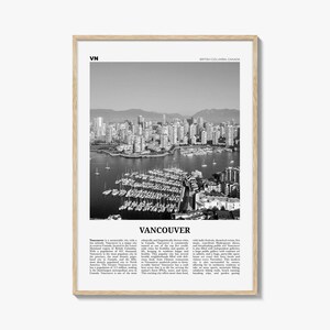 Vancouver Druck Schwarzweiß Kanada Nr. 1, Vancouver, Wandkunst, Vancouver Poster, Vancouver Foto, British Columbia, Nordamerika