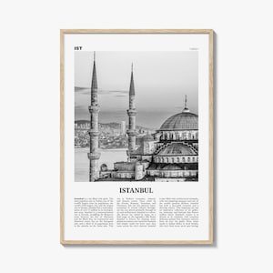 Impresión de Estambul en blanco y negro No 1, Arte de la pared de Estambul, Cartel de Estambul, Foto de Estambul, Turquía, Estambul, Türkiye, Turco