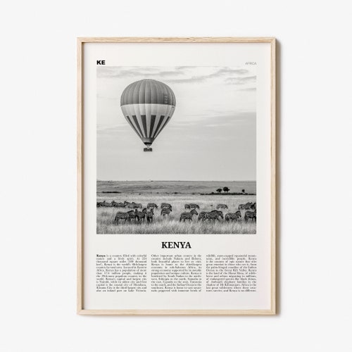 Nairobi Print Black and White Nairobi Wall Art Nairobi Etsy