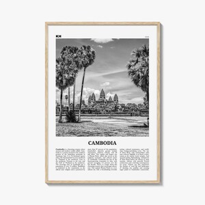 Stampa Cambogia in bianco e nero n. 1, Arte murale Cambogia, Poster Cambogia, Foto Cambogia, Decorazioni Cambogia, Kampuchea, Cambogia, Phnom Penh