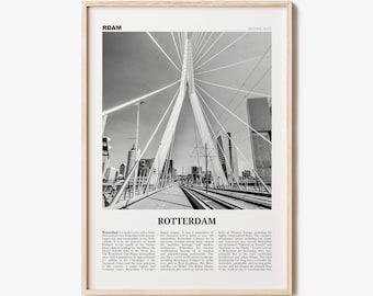 Rotterdam Print Black and White No 1, Rotterdam Wall Art, Rotterdam Poster, Rotterdam Photo, Netherlands, Nederland, Holland, Europe