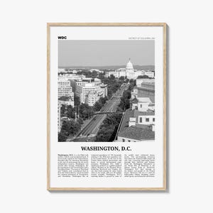 Washington DC Poster Schwarz und Weiß Nr. 3, Washington Wall Art, Washington, Distrikt of Columbia, USA, Vereinigte Staaten, Nordamerika