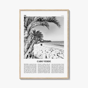 Cabo Verde Print Black and White, Cape Verde Wall Art, Cape Verde Poster, Cape Verde Photo, Praia, Cabo Verde, Kabu Verdi, Portugal, Africa