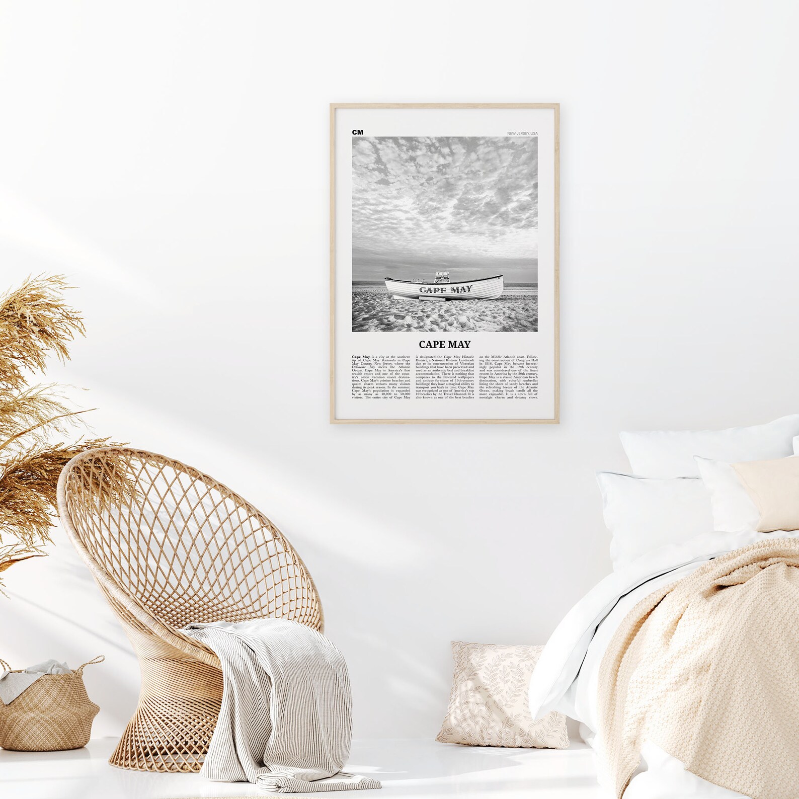 Cape May Print Black and White Cape May Wall Art Cape May Etsy
