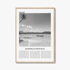 Dominikana Wydruk Czarno-Biały Nr 2, Dominikańska Sztuka Ścienna, Dominikański Plakat, Dominicana, Dominika, Santo Domingo, Karaiby