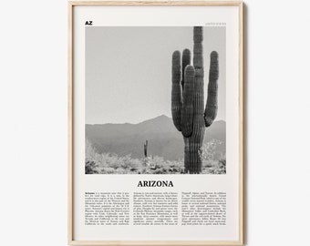 Arizona Print Black and White No 1, Arizona Wall Art, Arizona Poster, Arizona Photo, Arizona Wall Decor, USA, United States, North America