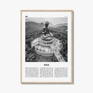 Asien Print Schwarzweiß, Asien Wandkunst, Asien Poster, Asien Foto, Asien Wanddekor, Kontinent Kunstdruck
