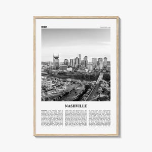 Nashville Print Black and White No 2, Nashville Wall Art, Nashville Poster, Nashville Photo, Tennessee, USA, United States, North America