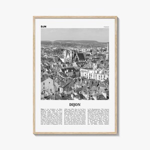 Dijon Print Black and White, Dijon Wall Art, Dijon Poster, Dijon Photo, Dijon Wall Décor, Dijon Map, France