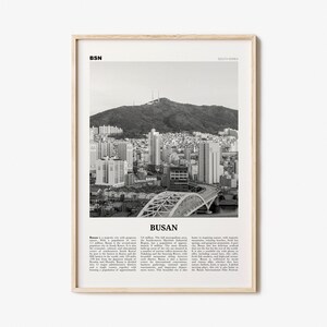 Busan Print Black and White No 2, Busan Wall Art, Busan Poster, Busan Photo, Busan Wall Decor, Pusan, South Korea, 부산 부산직할시 대한민국 한국 남한 지도