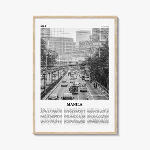 Manila Print Black and White No 1, Manila Wall Art, Manila Poster, Manila Photo, Manila Wall Decor, Philippines, Lungsod ng Maynilà, Asia