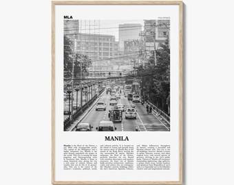Manila Print Black and White No 1, Manila Wall Art, Manila Poster, Manila Photo, Manila Wall Decor, Philippines, Lungsod ng Maynilà, Asia