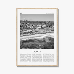 La Jolla Print Black and White No 1, La Jolla Wall Art, La Jolla Poster, La Jolla Photo, San Diego, California, USA, United States