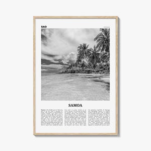 Stampa Samoa in bianco e nero, Arte murale Samoa, Poster Samoa, Foto Samoa, Decorazione murale Samoa, Stampa artistica country