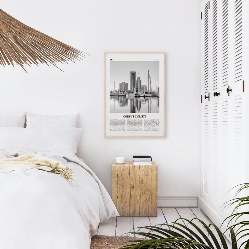 Corpus Christi Print Black and White Corpus Christi Wall Art Etsy