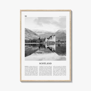 Scotland Print Black and White, Scotland Wall Art, Scotland Poster, Scotland Photo, UK, United Kingdom, Britain, Edinburgh, Glasgow, Europe