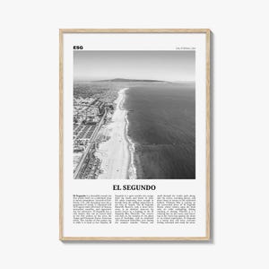 El Segundo Print Black and White, El Segundo Wall Art, El Segundo Poster, El Segundo Photo, El Segundo Wall Décor, California, USA