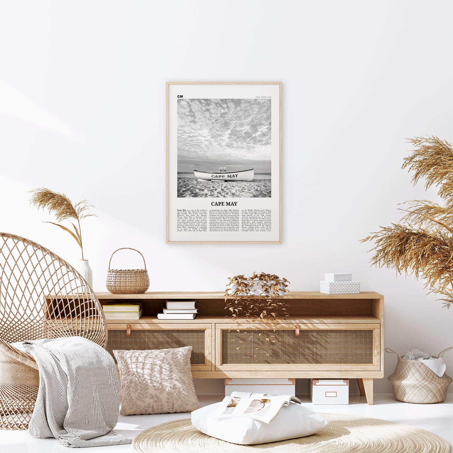Cape May Print Black and White Cape May Wall Art Cape May Etsy