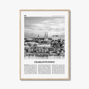 Charlottetown Print Black and White, Charlottetown Wall Art, Charlottetown Poster, Charlottetown Photo, Prince Edward Island, Canada