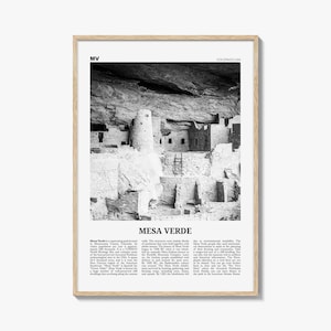 Mesa Verde National Park Print Black and White, Mesa Verde Wall Art, Mesa Verde Poster, Mesa Verde Photo, Mesa Verde Wall Décor, Colorado