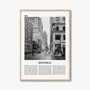 Montreal print zwart-wit nr. 2, Montreal Wall Art, Montreal poster, Montreal Photo, Montreal Decor, Quebec, Canada, Montréal
