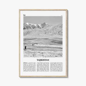 Stampa del Tagikistan in bianco e nero, arte della parete del Tagikistan, poster del Tagikistan, foto del Tagikistan, ТоϷикистон, Таджикистан, tagico, Dushanbe, Asia