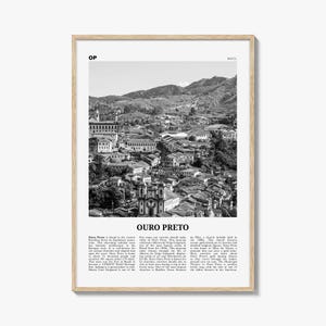 Ouro Preto Poster Schwarz weiß, Ouro Preto Wandkunst, Ouro Preto Poster, Ouro Preto Foto, Ouro Preto Wanddekor, Ouro Preto Karte, Brasilien