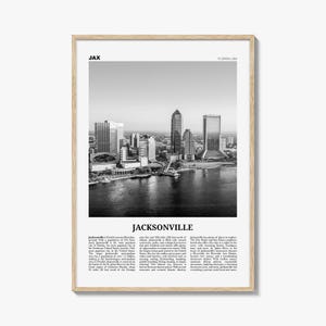 Jacksonville Print Black and White No 1, Jacksonville Wall Art, Jacksonville Poster, North Carolina, USA, United States, North America