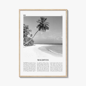 Maldives Print Black and White No 1, Maldives Wall Art, Maldives Poster, Maldives Photo, Maldives Wall Decor, Country Art Print, Malé Addu