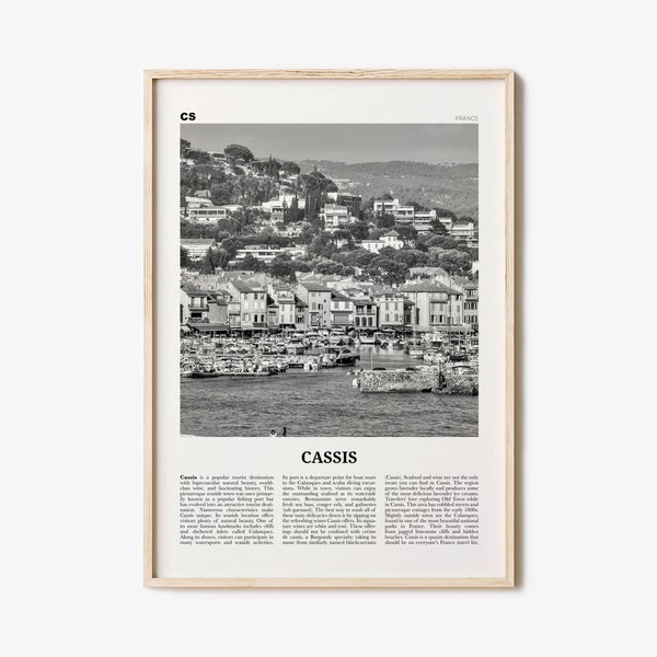 Cassis Print Schwarz weiß, Cassis Wandkunst, Cassis Poster, Cassis Foto, Cassís, Provence-Alpes-Côte d'Azur, Côte d'Azur, Frankreich