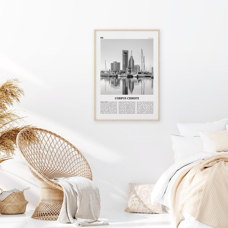 Corpus Christi Print Black and White Corpus Christi Wall Art Etsy