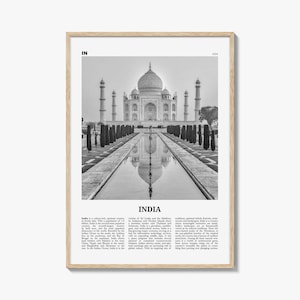 India Print Black and White, India Wall Art, India Poster, India Photo, Republic of India, Bhārat Gaṇarājya, Mumbai, New Delhi, Asia