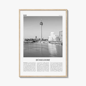 Düsseldorf Poster schwarz weiß Nr. 1, Düsseldorf Wandkunst, Düsseldorf Poster, Düsseldorf Foto, Düsseldor Decor, Germany, Deutschland