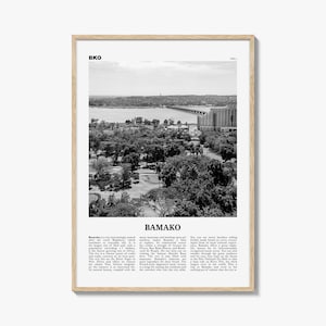 Bamako Print Black and White, Bamako Wall Art, Bamako Poster, Bamako Photo, Bamako Wall Décor, Mali