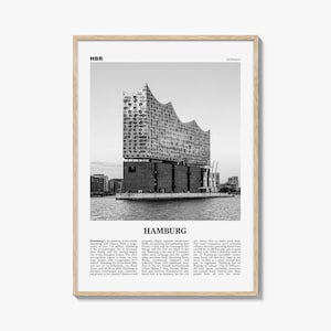 Hamburg Print Black and White No 2, Hamburg Wall Art, Hamburg Poster, Hamburg Photo, Hamburg Decor, Germany, Deutschland, Elbphilharmonie