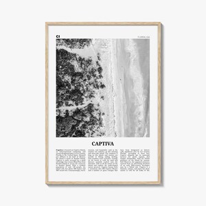 Captiva Print zwart-wit nr. 1, Captiva Island kunst aan de muur, Captiva Island poster, Captiva Island Photo, Florida, VS, Verenigde Staten