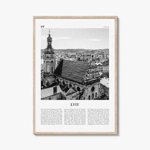 Lviv afdrukken zwart-wit, Lviv kunst aan de muur, Lviv poster, Lviv foto, Lviv wanddecoratie, Lviv kaart, Oekraïne