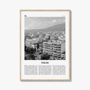 Volos Print Schwarzweiß, Volos Wandkunst, Volos Poster, Volos Foto, Volos Wanddekor, ......