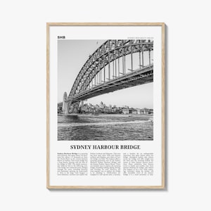 Sydney Harbour Bridge Print Black and White, Sydney Harbour Bridge Wall Art, Sydney Harbour Bridge Poster, Sydney Harbour Bridge Photo