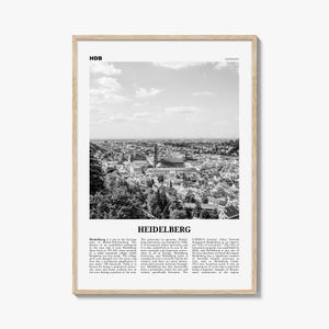 Heidelberg Print schwarz weiß, Heidelberg Wandkunst, Heidelberg Poster, Heidelberg Foto, Heidelberg Wanddekor, Germany, Deutschland