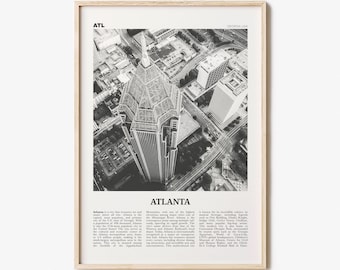 Atlanta Print Black and White No 3, Atlanta Wall Art, Atlanta Poster, Atlanta Photo, Atlanta, Georgia, USA, United States, North America