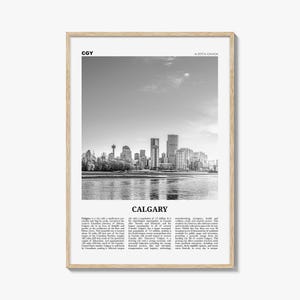 Calgary Print Black and White No 1, Calgary Wall Art, Calgary Poster, Calgary Photo, Calgary Wall Decor, Alberta, Canada, North America