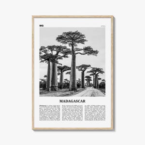 Madagascar Print Black and White, Madagascar Wall Art, Madagascar Poster, Madagascar Photo, Madagasikara, Antananarivo, Africa