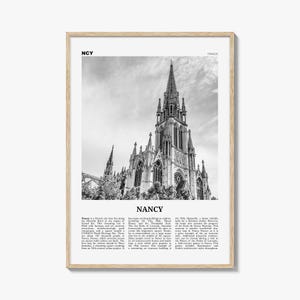 Nancy Print Black and White, Nancy Wall Art, Nancy Poster, Nancy Photo, Nancy Wall Décor, Nancy Map, France
