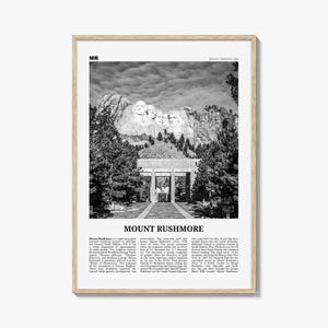 Mount Rushmore Print Black and White, Mount Rushmore Wall Art, Mount Rushmore Poster, Mount Rushmore Photo, Rushmore Décor, South Dakota