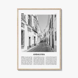 Andalusien Print Schwarzweiß Nr. 1, Andalusien Wandkunst, Andalusien Poster, Andalusien Foto, Andalusien Wanddekoration, Spanien, Cordon, España