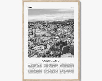 Guanajuato City Print Black and White, Guanajuato Wall Art, Guanajuato Poster, Guanajuato Photo, Guanajuato Wall Decor, Mexico