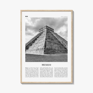 Mexico Print Black and White No 3, Mexico Wall Art, Mexico Poster, Mexico Photo, Mexico Wall Décor, Mexico Map